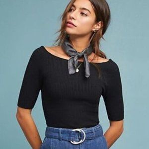 Anthropologie ett:twa L'Opera Elbow Sleeve Sweater Pullover